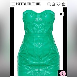 Pretty Little Thing : Mini Bodycon Dress Green. In great condition.